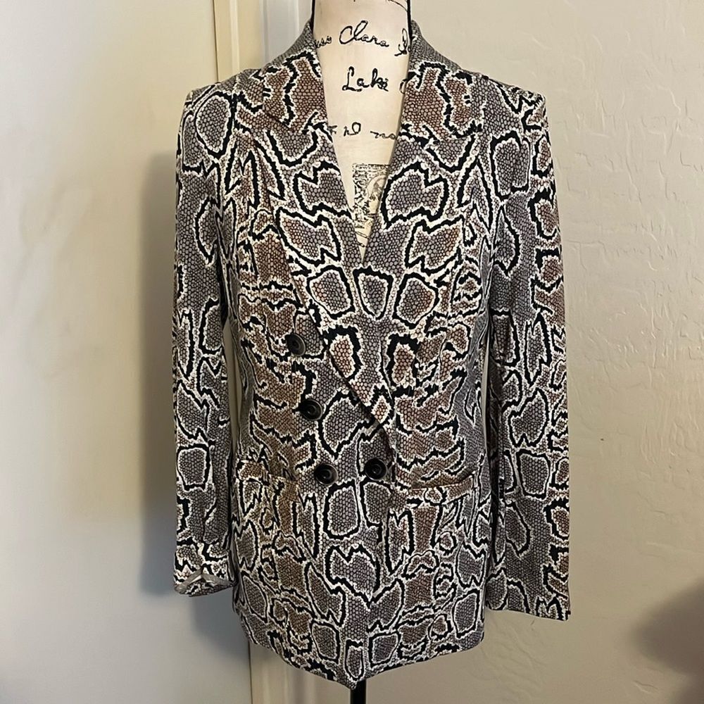 Cabi Python Snakeskin Print Blazer Jacket Animal … - image 7